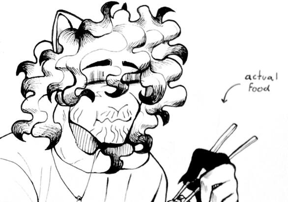 Inked headshot of Reyes.