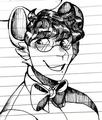 Inked headshot of Maus.